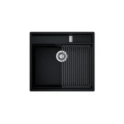 GLOBALO Zlewozmywak granitowy SILVANO 60.1 BLACK/IX