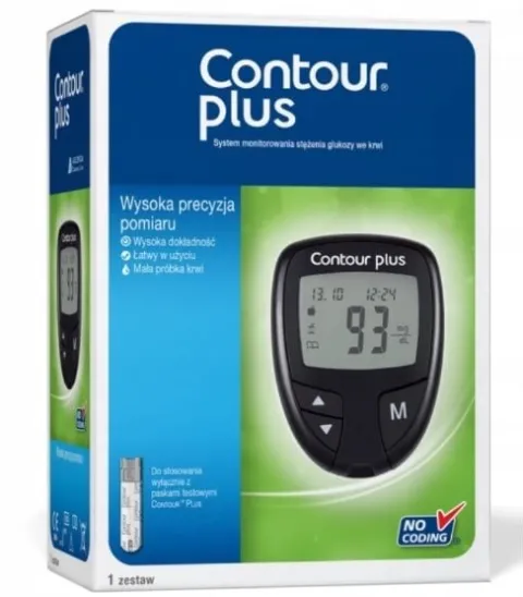 Glukometr Contour PLUS mg/dl Nowy DUŻY ZESTAW gwarancja dystrybucja PL