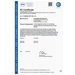 Glukometr Sinocare SAFE AQ SMART w mg/dl z 100 paskami i 100 lancetami
