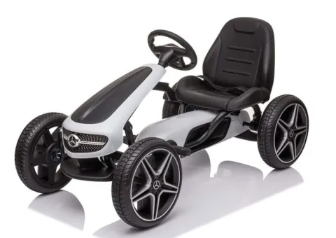GOKART NA PEDAŁY LICENCJA MERCEDESA KOŁA EVA, MIĘKKIE SIEDZENIE Z LOGIEM MB JAKOŚĆ /XMX610