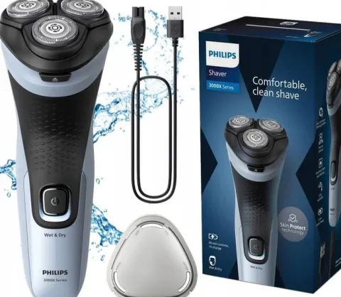 Golarka Philips ELEKTRYCZNA MASZYNKA DO GOLENIA PHILIPS OSTRZA 4D