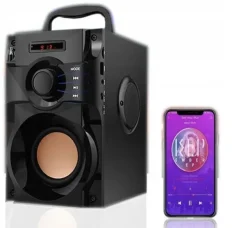 GŁOŚNIK BEZPRZEWODOWY BLUETOOTH MP3 RADIO FM SD STEROWANIE PILOTEM Z RĄCZKĄ