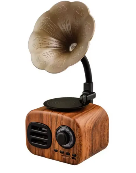 Gramofon bluetooth przenośny głośnik retro bezprzewodowy unikalny dekoracja