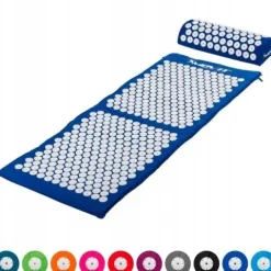 GRANATOWA MATA ZDROWOTNA DO AKUPRESURY 130x50 CM Z KOLCAMI NA BÓL PLECÓW