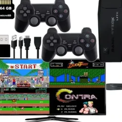 GRA TELEWIZYJNA KONSOLA RETRO MINI + 20000 GRY VIDEO EMULATOR + 2 PADY HDMI