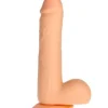 Grube cieliste dildo z przyssawką Real