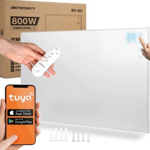 Grzejnik na podczerwień promiennik podczerwieni 800 W Berdsen BD-987 pilot WiFi aplikacja