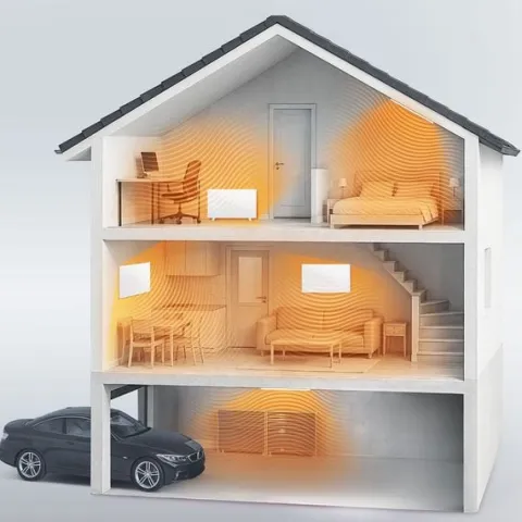 Grzejnik na podczerwień promiennik podczerwieni 800 W Berdsen BD-987 pilot WiFi aplikacja