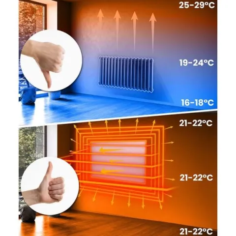 Grzejnik na podczerwień promiennik podczerwieni 800 W Berdsen BD-986