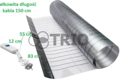 Grzejnik Podłogowy Mata Grzewcza Pod Dywan 180 x 60 cm 300W PODCZERWIEŃ