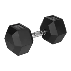 Hantel żeliwny gumowany sztangielka hantla HEX 22,5 kg Rebel hexagonalne