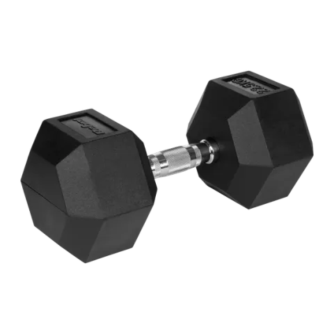 Hantel żeliwny gumowany sztangielka hantla HEX 22,5 kg Rebel hexagonalne