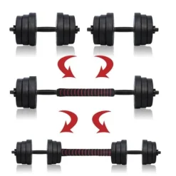 Hantle Regulowane + Sztanga Zestaw 30kg 2 x 15kg