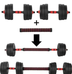 Hantle sztanga 2w1 do ćwiczeń Maximus 2x 10kg