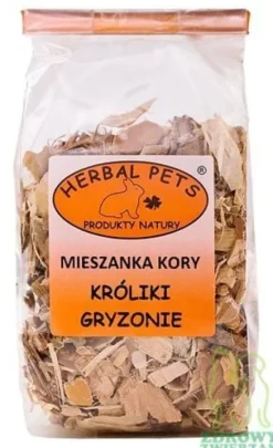 HERBAL PETS Mieszanka kory kora gryzoni królika kawii świnki szynszyli 75g