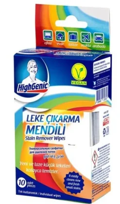 HighGenic - chusteczki odplamiające Stain Remover Wipes 10szt.