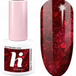 HI HYBRID Lakier hybrydowy #232 Glitter Red 5ml