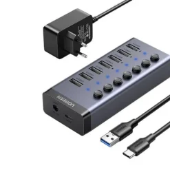 Hub USB UGREEN 7w1 5Gbps 7x USB-A 3.0 Zasilacz USB-C