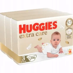 HUGGIES pieluszki Extra Care 3 (6-10 kg) Mega 3x72 szt.