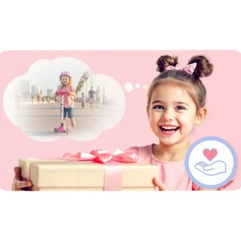 Hulajnoga trójkołowa dla dzieci balansowa świecąca w ciemności Ricokids Jelly - różowa