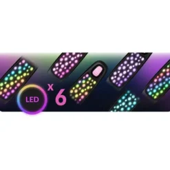 Hulajnoga trójkołowa dla dzieci balansowa LED Ricokids Glowi - czarno-różowa
