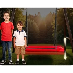 Huśtawka bocianie gniazdo prostokątna Neo-Sport Swingo 110 x 70 cm