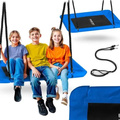 Huśtawka bocianie gniazdo prostokątna Neo-Sport Swingo 110 x 70 cm