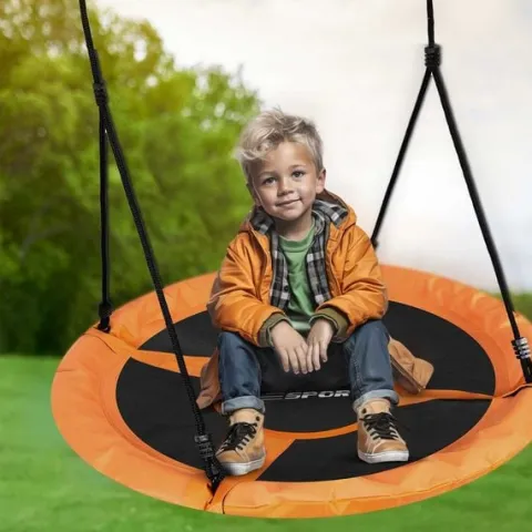 Huśtawka bocianie gniazdo Swingo XXL pomarańczowa 95 cm