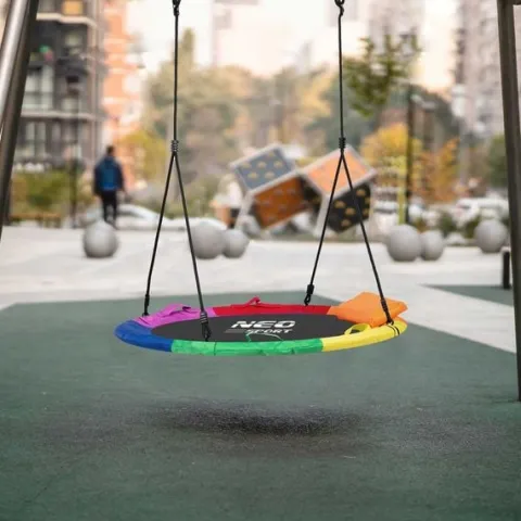 Huśtawka bocianie gniazdo Swingo XXL wielokolorowa 110 cm