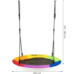 Huśtawka ogrodowa bocianie gniazdo 100cm kolorowa ECOTOYS