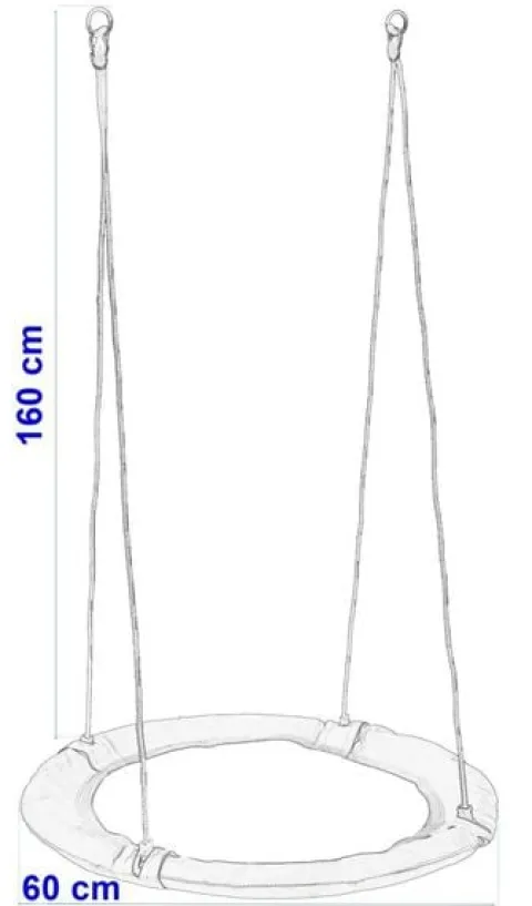 Huśtawka ogrodowa bocianie gniazdo Romek multikolor 60 cm