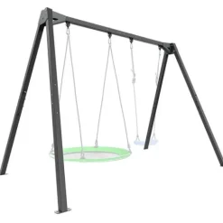 Huśtawka ogrodowa podwójna Marbo MO-013 stelaż 200kg PREMIUM