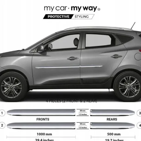 Hyundai TUCSON - Listwy CHROM Drzwi Ochronne