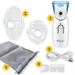 INHALATOR NEBULIZATOR DLA DZIECI DOROSŁYCH SIATECZKOWY PRZENOŚNY CICHY LITE