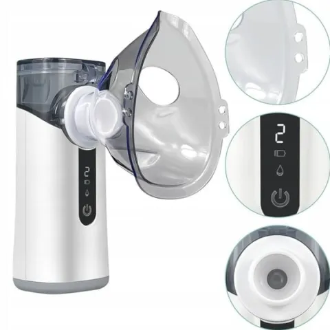 INHALATOR NEBULIZATOR DLA DZIECI DOROSŁYCH SIATECZKOWY PRZENOŚNY BEZPRZEWOD