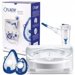 INHALATOR NEBULIZATOR RF7 DLA DZIECI FLAEM NEBULAIR+ 2MASKI CERTYFIKAT TUV
