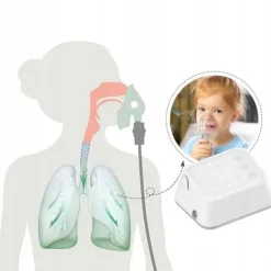 INHALATOR NEBULIZATOR TŁOKOWY DLA DZIECI I DOROSŁYCH, CICHY,PRZENOŚNY,LEKKI