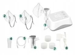 INHALATOR NEBULIZATOR TŁOKOWY DLA DZIECI I DOROSŁYCH, CICHY,PRZENOŚNY,LEKKI