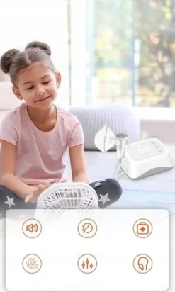 INHALATOR NEBULIZATOR TŁOKOWY DLA DZIECI I DOROSŁYCH, CICHY,PRZENOŚNY,LEKKI