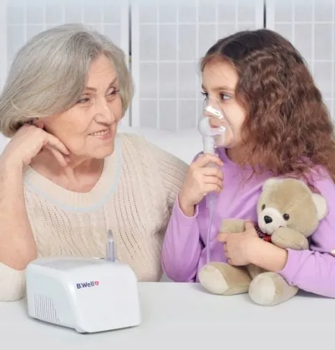 INHALATOR NEBULIZATOR TŁOKOWY KOMPRESOROWY B.WELL DLA DZIECI I DOROSŁYCH