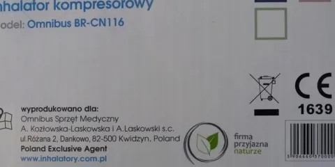 INHALATOR OMNIBUS CN116 NEBULIZATOR PRACA CIĄGŁA GRATIS ZESTAW DO INHALACJI