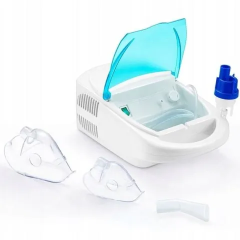 Inhalator pneumatyczny tłokowy Esperanza Zephyr ECN002 biały, błękitny