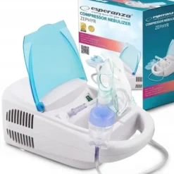 Inhalator pneumatyczny tłokowy Esperanza Zephyr ECN002 biały, błękitny