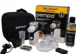 INHALATOR PRZENOŚNY SIATECZKOWY MEMBRANOWY MESH AKUMULATOR ZASILACZ