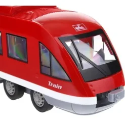 Interaktywny Tramwaj Pociąg z Napędem Zabawka Dla Dzieci Otwierane Drzwi