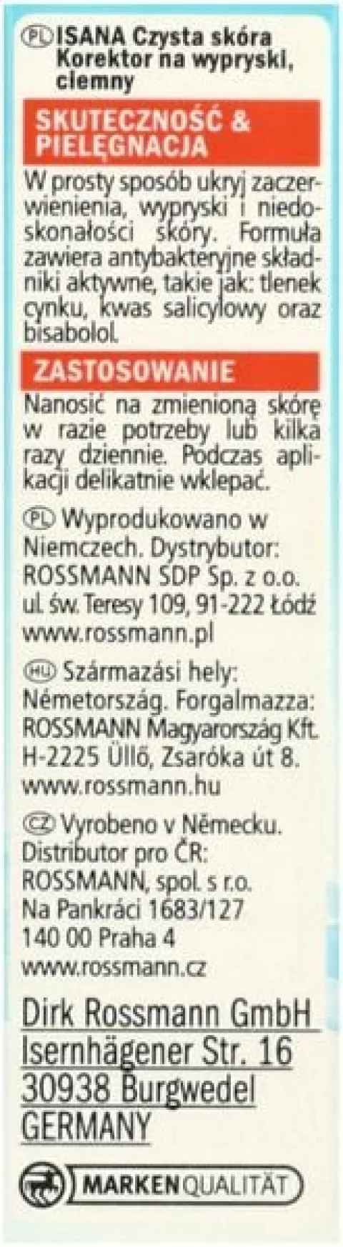 ISANA REINE HAUT KOREKTOR DO TWARZY MATUJĄCY CIEMNY 3,8 G