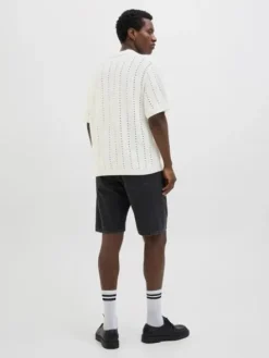 Jack&Jones koszulka męska JORPAROS KNIT ESTER SS CROCHET POLO 12272562 SEA SALT M