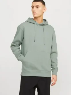 Jack&Jones męska bluza z kapturem JJESTAR BASIC SWEAT HOOD NOOS 12208157 ICEBERG GREEN S