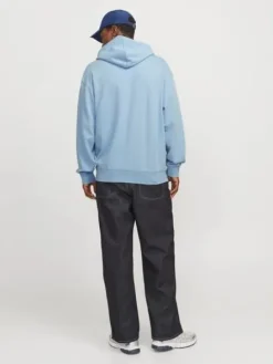 Jack&Jones męska bluza z kapturem JJESTAR BASIC SWEAT HOOD NOOS 12257852 CHAMBRAY BLUE S