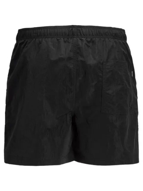 Jack&Jones szorty kąpielowe JPSTMAUI CRINKLE NYLON SWIM STYD SS25 12285513 BLACK/BRIGHT WHI M